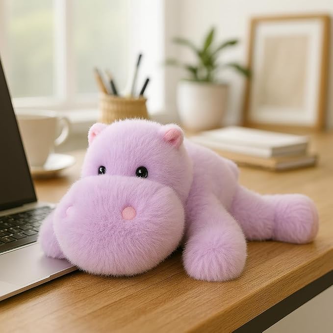Adorable Hippo Stuffed Animal Soft Hippopotamus Plush Toy Cute Birthday Gifts for Boys Girls Kids Toddlers