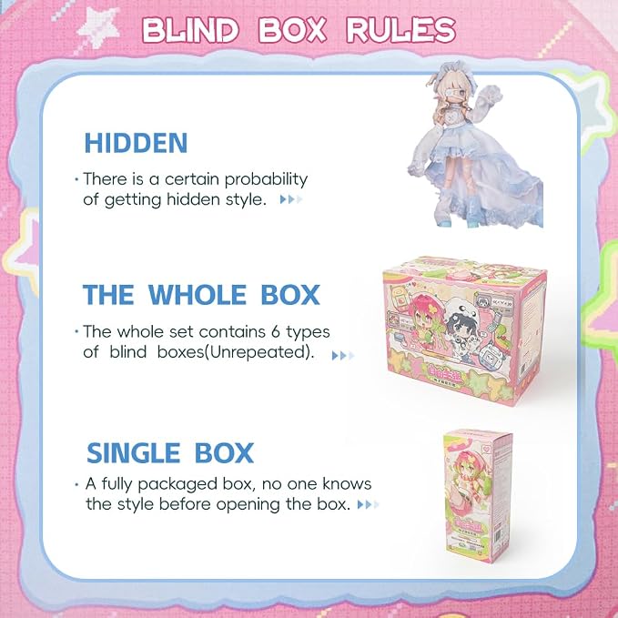New Electronic Cute Pet Series Blind Box Mystery Box Action Collectable Anime Figure Model Gift 1/12 BJD Doll Toys,No Extra Gifts (Single Box)