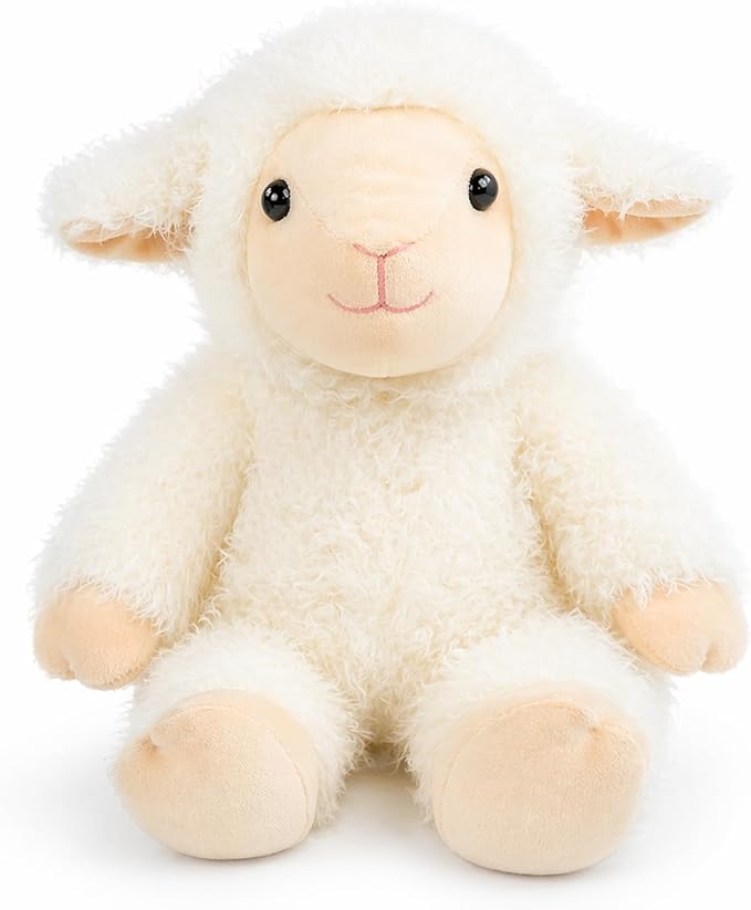 Stuffed Animal Plush Toy Soft Plushie Cuddly Sheep Cute Plush Toy for Kids Toddlers Soothing Sleep Birthday Christmas Nursery Decor Party Favors