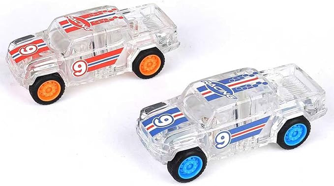 ZOHANINDL LED Light Up Pickup Truck Toys,Pull Back Cars Toy(2 Pack),Included,Suitable for Toddlers 3 4 5 6 7 8 Year Old Kids for Boys and Girls Birthday Easter Party Gift