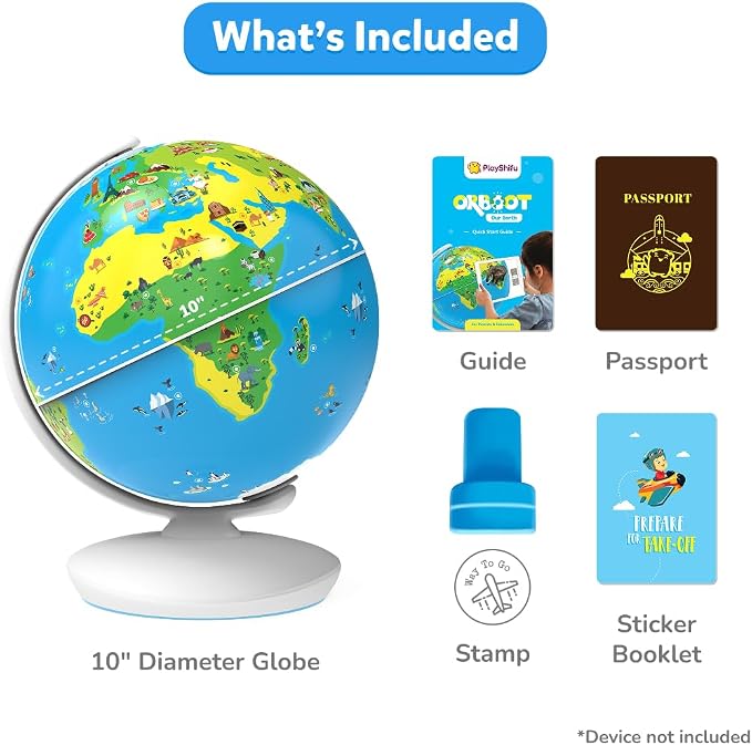 PlayShifu Orboot Earth – Interactive AR World Globe for Kids: 1000+ Facts on Animals, Places & Monuments | Tech-Powered STEM Learning Toy & Gift, Ages 4–10