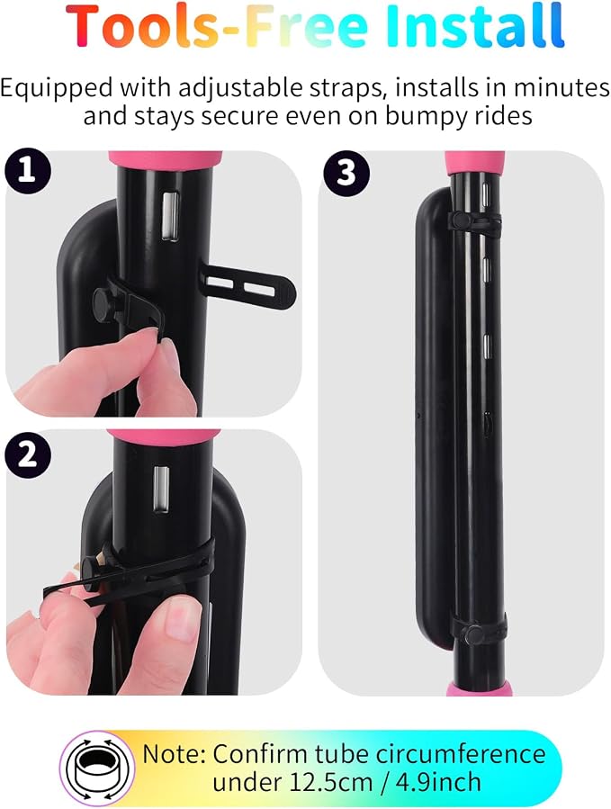 BELEEV LED Scooter Frame Light for Night Riding, 11 Flashing Effects, Battery Powered, Fits for Bicycles Electric Kick Scooters, Cool Bike Accessory for Adult, Kids & Teens, Ideal for Riding Camping