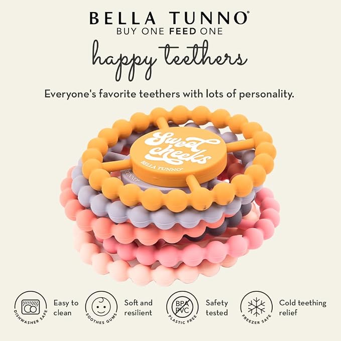 Baby Teether by Bella Tunno, Silicone Teethers for Babies 3-6 Months, 6-12 Months, Baby Toys, Pacifier, Teething Relief, Boys, Girls, I Love Grandma