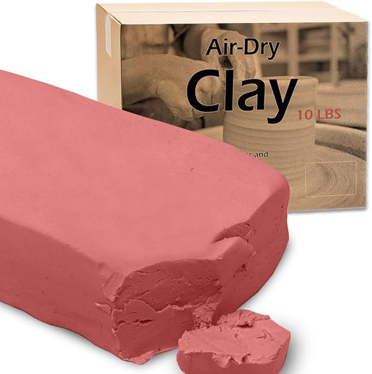 ReArt Air Dry Modeling Clay, for Sculpting, Wheel Throwing, Hand Building, All-Purpose Modeling Clay 10lbs for Sculpting (Terracotta)