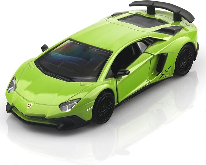 TOKAXI 1/36 Scale Lamborghini Aventador LP750-4 SV Diecast Cars Models,Pull Back Vehicles Toy Cars,Cars Gifts for Boys Girls (Green)