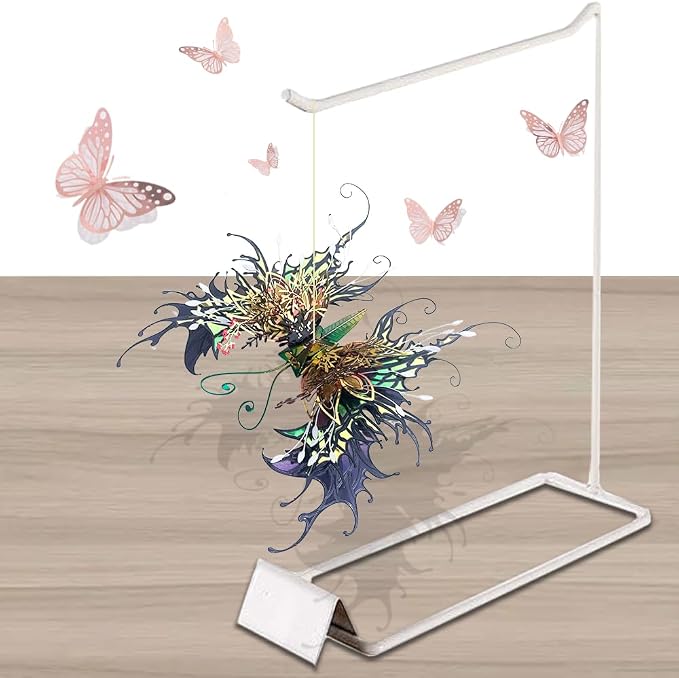 3D Metal Puzzles for Adults,Butterfly Model Building Kits,Cute Insect Design,Brain Teaser Puzzle,DIY Mechanical Assembly Kit Creative Ornament Suitable for Home Decor Art Craft (Black)