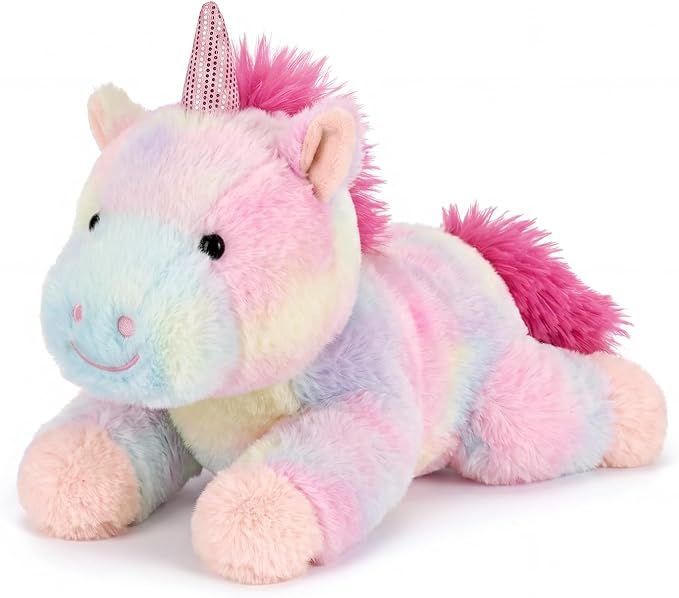 PEACH CAT Pink Unicorn Stuffed Animal 9.8" Cute Plushies Small Plush Toys Birthday Gifts for Girls Boys Kids