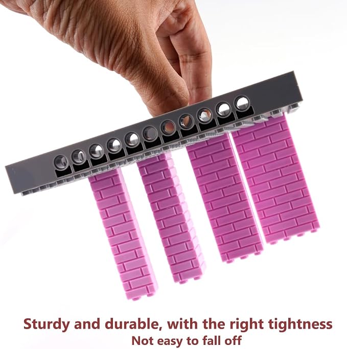 Masonry Bricks Wall Building Accessories: 340PCS Classic Masonry Profile Block Parts and Pieces Creative Construction Bulk,MOC Friends House Castle Pieces (Pink)