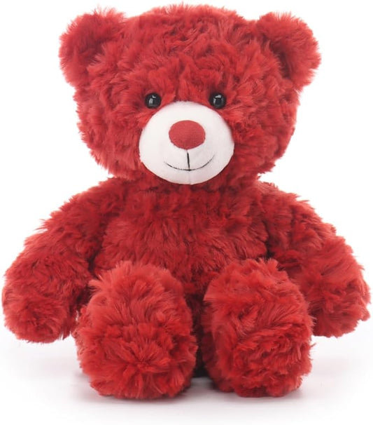 Apricot Lamb Plum Red Flower Bear Stuffed Animals for Kids, Soft Cute Plush Toys for Baby Girl and Boy, 8 Inches