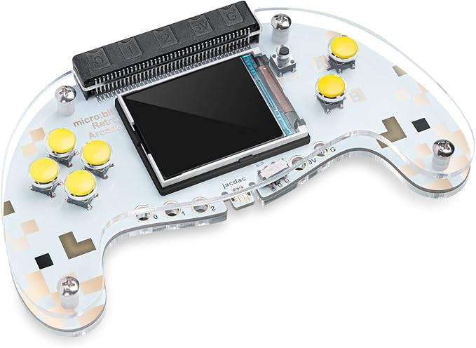 ELECFREAKS microbit Retro Makecode Arcade for STEM Education, Micro:bit Joystick Programming Learning Machine Supports Remote Control and Creat Games(Without Micro:bit)