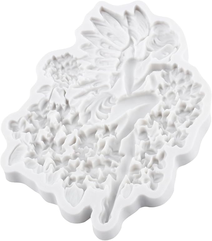 3D Flower Fairy Polymer Clay Molds Butterfly Fairy Silicone Mold for DIY Crafts Epoxy Resin Casting Polymer Clay Tools Craft Air Dry Jewelry Making