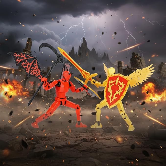 T13 Action Figure Set Assembled-3D Printed Multi-Jointed Movable Dummy 13，Titan 13 Action Figure, Birthday Gifts for Boys, Girls Desktop Decorations