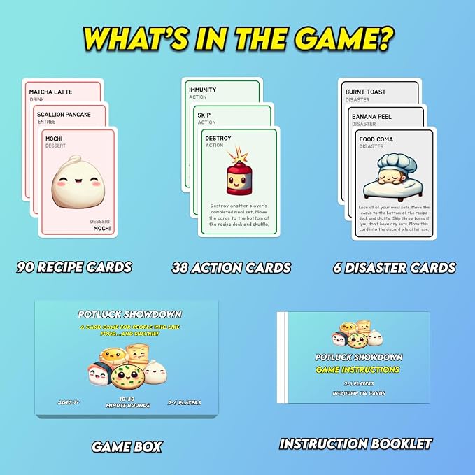 Asian Food Card Game | Family-Friendly Strategy Game for Adults, Teens, & Kids | Ages 7+ | 2-6 Players | Average Playtime 10-30 Minutes