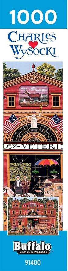 Buffalo Games Charles Wysocki - Dr. Bonkley's Family - 1000 Piece Jigsaw Puzzle - 26.75 x 19.75 in, Poster Included - Snap Fit - Puzzles for Adults 1000 Pieces - Recycled Paperboard