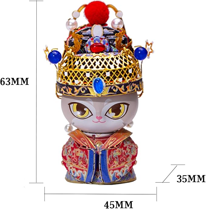 MU 3D Metal Puzzle for Adult Cat Couple,Chinese Bridal and Bride Figure Bride Groom Figurine Model Kits Brain Teaser Love Wedding Gift Home Desk Decor