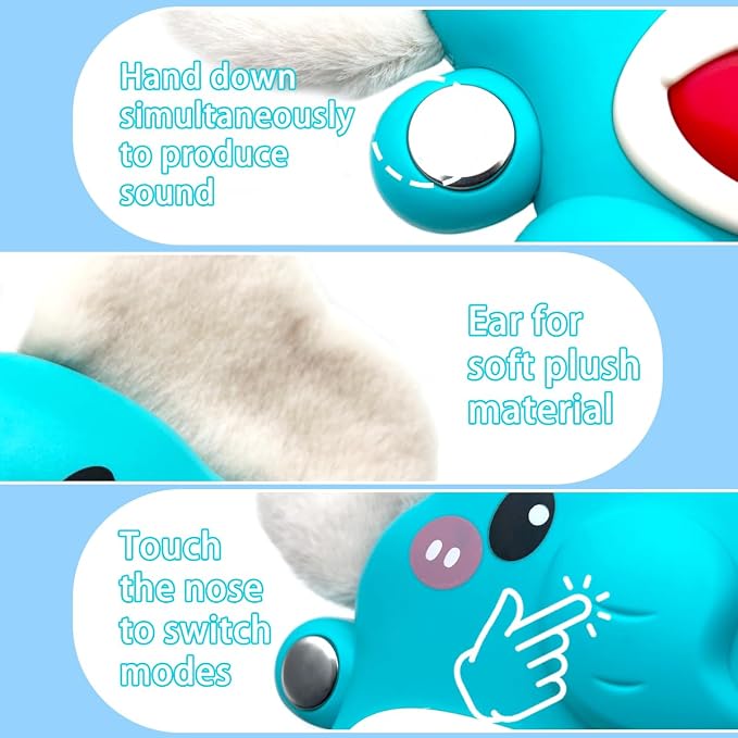 Cute Elephant Piano for Baby Musical Toys 18M+, Early Learning Light up Music Keyboard Infant Toy Perfect Christmas Birthday Gifts for Boy & Girl Age 2 3 Years Old (Blue-Elephant)