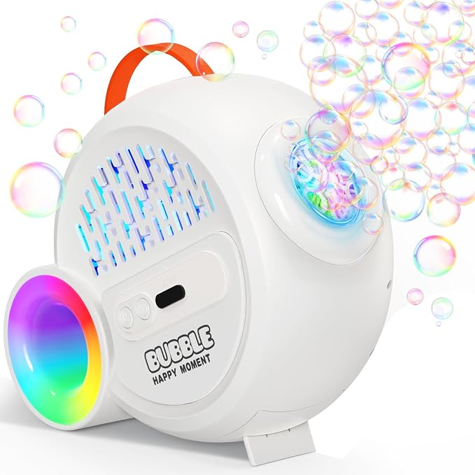 IFLOVE Automatic Bubble Machine for Kids Toddlers, RGB Light 4000+/Min | 4,000+ bubbles per minute, RGB light show, long-lasting runtime, 10 refill packs, hands-free fun for ages 3-8