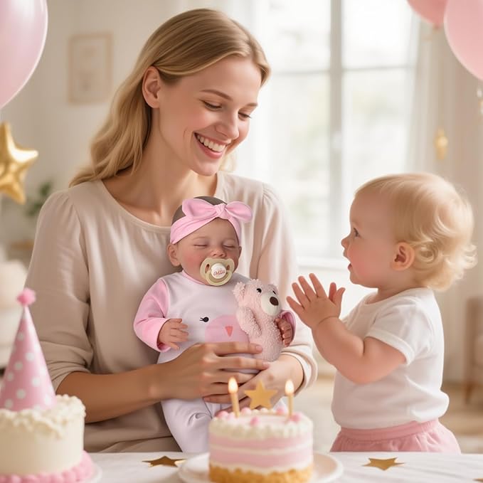 BABESIDE Lifelike Reborn Baby Dolls - 20-Inch Sweet Smile Real Life Realistic-Newborn Full Body Vinyl Sleeping Baby Girl with Toy Accessories Gift Set for Kids Age 3+
