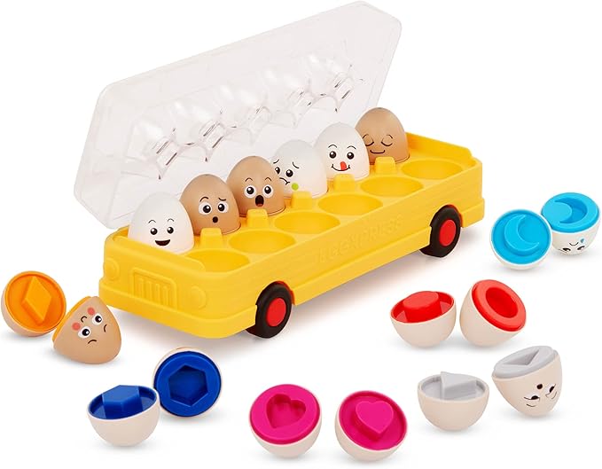 – Matching Egg Toys for Toddlers – Color & Letter Recognition Sorting Game – Early Learning Educational Toys for 18+ Months – Fun & Engaging Playtime