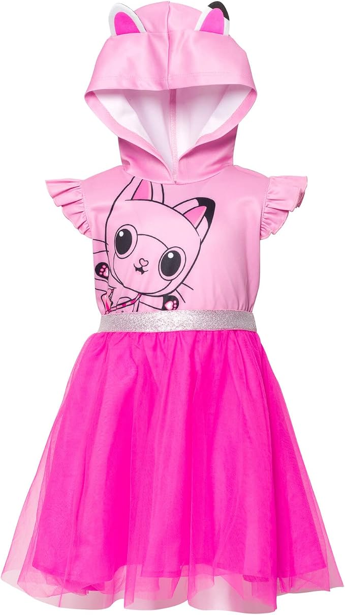 DREAMWORKS GABBY'S DOLLHOUSE Pandy Paws Girls Mesh Cosplay Tulle Dress Toddler to Big Kid
