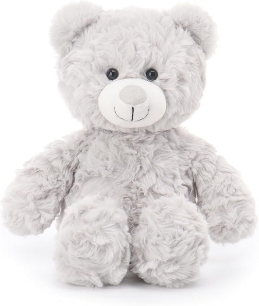Apricot Lamb Light Gray Flower Bear Stuffed Animals for Kids, Soft Cute Plush Toys for Baby Girl and Boy, 8 Inches
