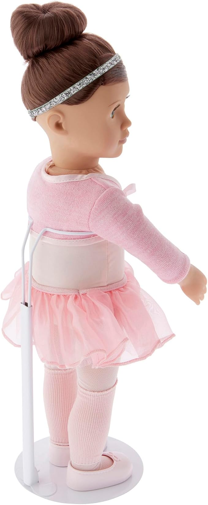 Plymor DSP-90W White Adjustable Doll Stand, fits 15, 16, 17, 18, 19, 20, and 21 inch Dolls, Waist is 3" - 4" wide, 8" - 11" around, Pack of 2