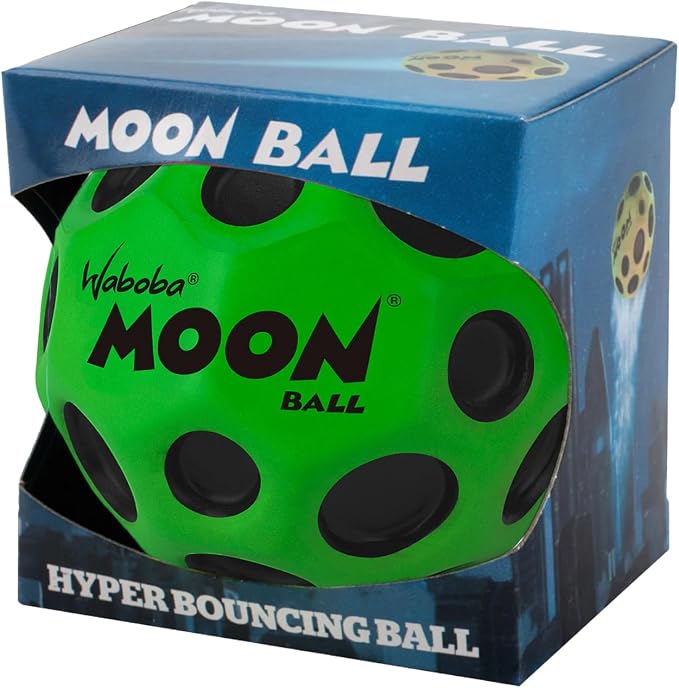 Waboba The Original Moon Ball - Hyper Bouncy Ball – Makes Pop Sound When Bounced - All Ages Extreme Bounce & Fun - Perfect for Active Play & Indoor or Outdoor Games
