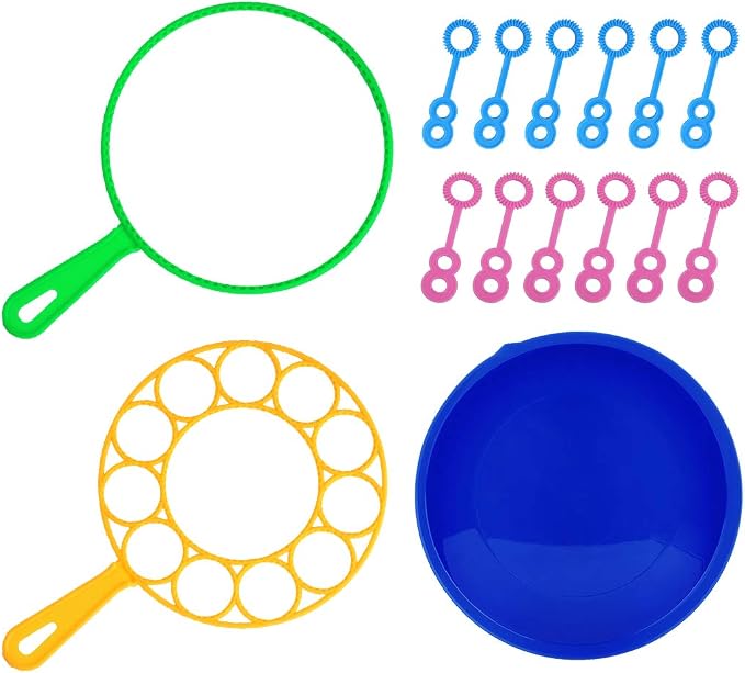 B bangcool Big Bubble Wands Set: Large Bubble Maker, Giant Bubble Wand Bubbles Maker with Tray Bubble Sticks for Kids