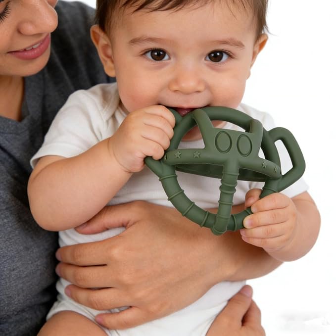 3D Elephant Teether,Kids Toy,Soft Silicone,Chewlery BPA-Free (1 Pack)