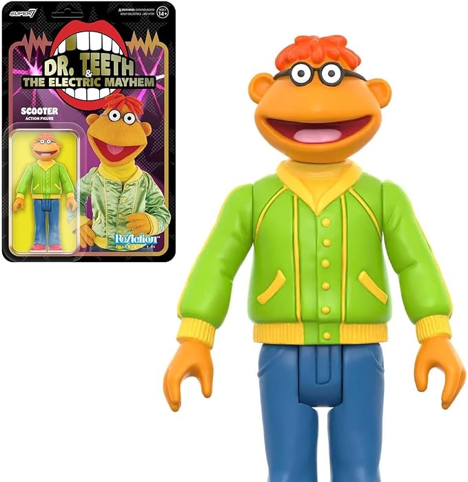 Super7 The Muppets Electric Mayhem Band Scooter - 3.75" Muppets Action Figure Classic Cartoon Collectibles and Retro Toys