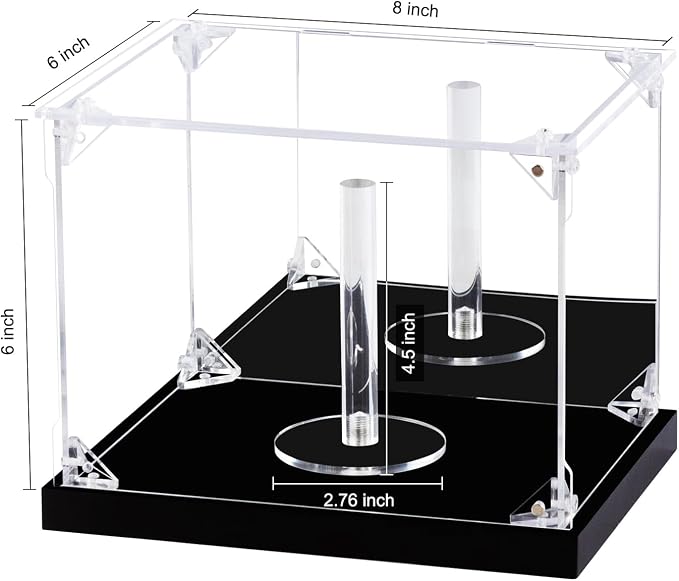 Acrylic Display Case for Collectibles Assemble Mini Helmet Display Case 1/2 Football Baseball Helmet Showcase Dustproof Clear Display Box for Sports Memorabilia Figures Lego Doll Toys (8x6x6 inch)