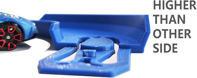 Racetrack Connectors Compatible with Hot Wheels,90 Degree Banked Turn,4 Packs(Blue)