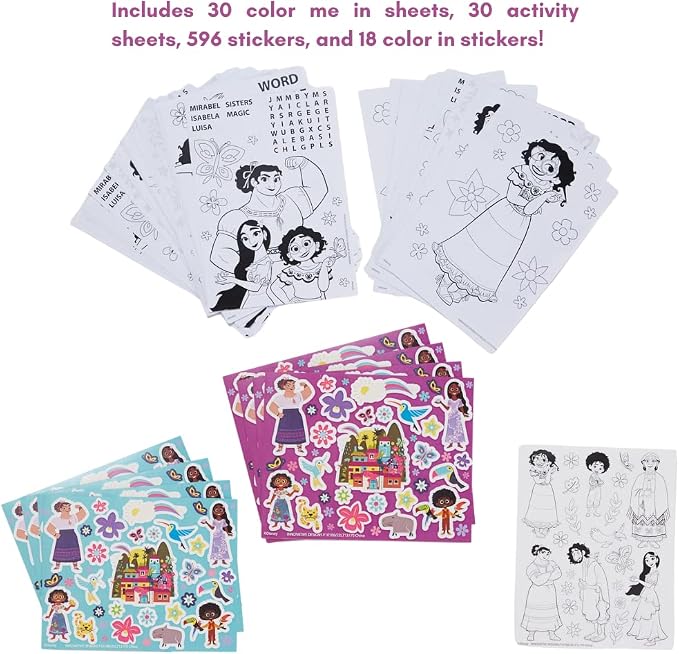 Innovative Designs Disney Encanto Deluxe Activity Set for Kids with Carrying Tin, Coloring Sheets, Stickers, & Art Supplies, 500+ Pieces