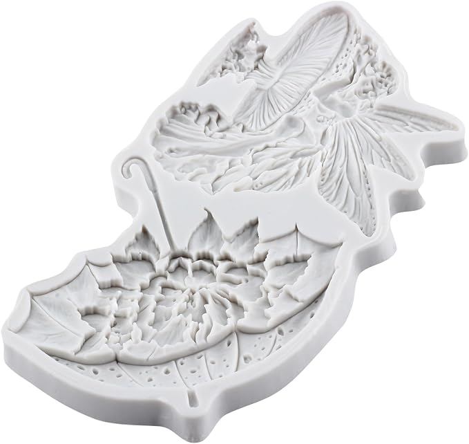 Flower Fairy Polymer Clay Molds Fairy Mushroom Umbrella Silicone Mold for DIY Crafts Epoxy Resin Casting Polymer Clay Tools Craft Air Dry Jewelry Making