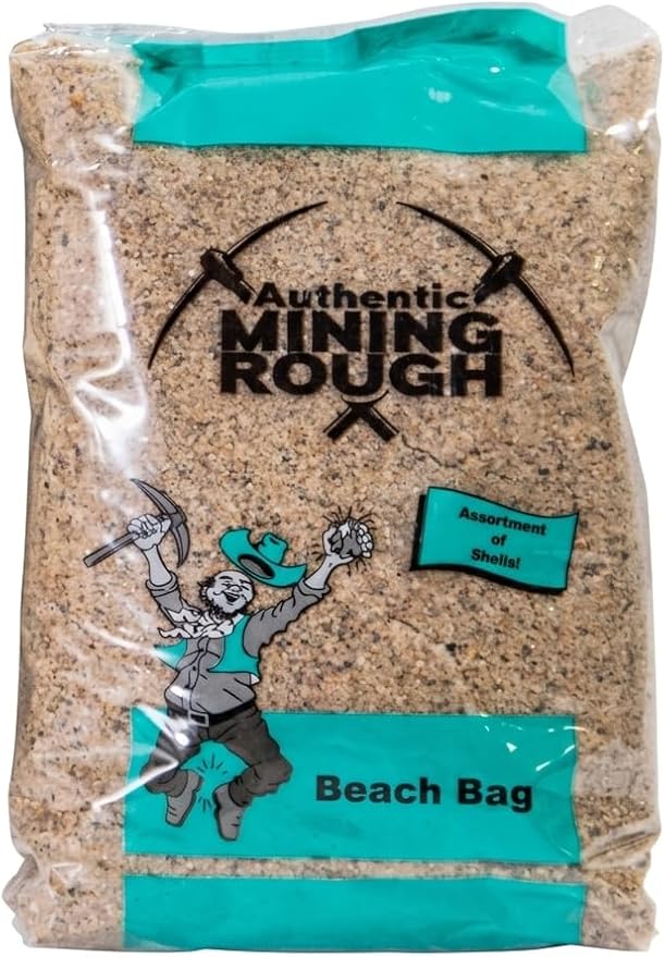 Teal Beach Seashell Mining Bag 2.25 lb - Dig and Discover Real Seashells Sea Glass and Shark Teeth - Ocean Treasure Excavation