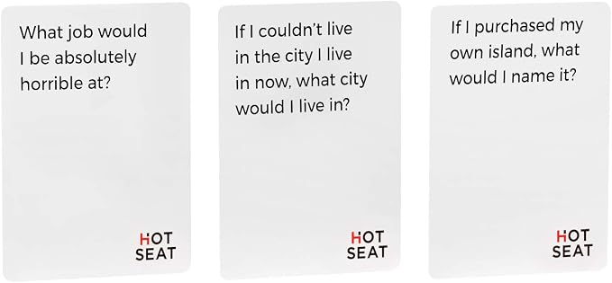 HOT SEAT Party Game + Expansion Set - The Family Card Game That's All About You - for Kids, Teens, Adults - Perfect Christmas White Elephant Gifts, Stocking Stuffers + Board Games Night