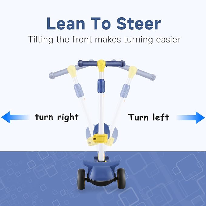 2 in 1 Kick Scooter with Removable Seat, 3 LED Wheels Kick Scooter for Kids, 4 Adjustable Height & Foldable Design Toddler Scooters Sit or Stand Ride for Boys & Girls 2-10 Years Old