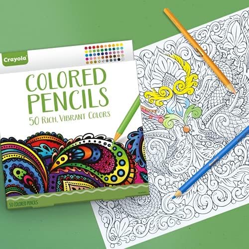 The Mega Deals Adult Colored Pencils, Adult Coloring Drawing Pencils, 50 Count, Multicolor and 1 Pencil Sharpener (Gift Pack)