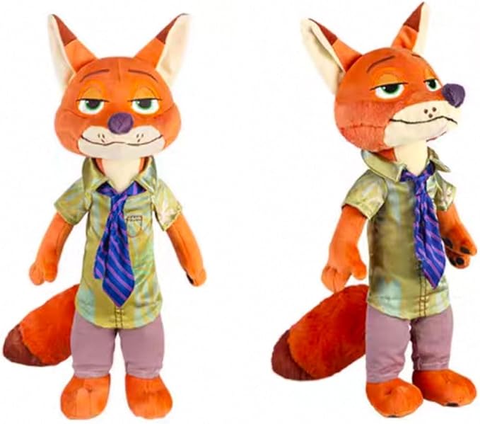 2 Pcs Judy Rabbit & Nick Fox Plush Toys Gifts for Friends Family Kids Christmas Halloween Chidlren Day Gifts
