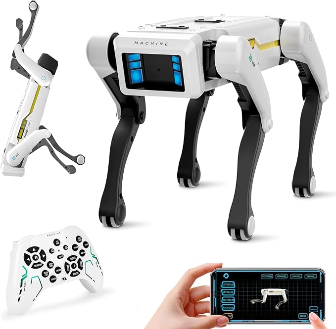 Mostop Smart Robot Dog for Kids Boys: Interactive STEM Robot Pet with Voice/App/Remote Control, Support Action Programming, 30+ Actions, Ideal STEM ToyGift for Adults/Kids