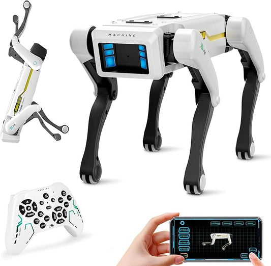 Mostop Smart Robot Dog for Kids Boys: Interactive STEM Robot Pet with Voice/App/Remote Control, Support Action Programming, 30+ Actions, Ideal STEM ToyGift for Adults/Kids