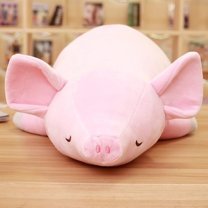 Stuffed Plush Pig Animal Toy 20 Inches Pink Piggy Animal Stuffed Plushies Super Soft Cute Cuddly Pillow Cushion Stuff Dolls Gifts for Children Kids Boys Girls Room Decor Bed Nursery, 20Inches