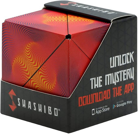 Shashibo Sensory Fidget Toy for Adults & Kids, Stress Relief Fidget Toy for Adults, Teens & Kids, Cool Fidget Toys for Desk, Classroom Must Have, Sensory Shape Shifting Cube, 100+ Possible Shapes