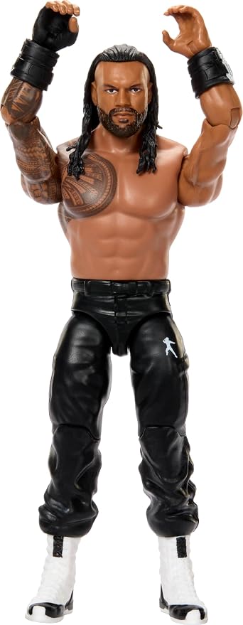 Mattel WWE Roman Reigns Action Figure, Main Event Series #166, 6-inch Collectible Superstar with 14 Articulation Points & Life-Like Look