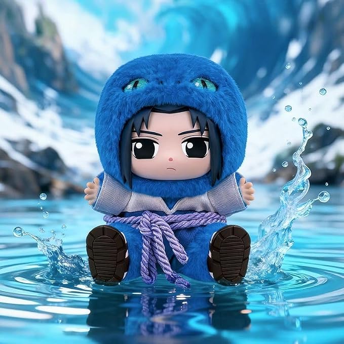 Naruto Shippuden × Cute Beasts Sitting Party Series Figure Blind Box, Collectible Ornament, Cartoon Theme, Multicolor （Random 1pc