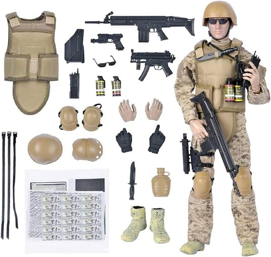 BJPEY 12" Special Forces Action Figures Soldiers Toys 1:6 Scale (Seal)