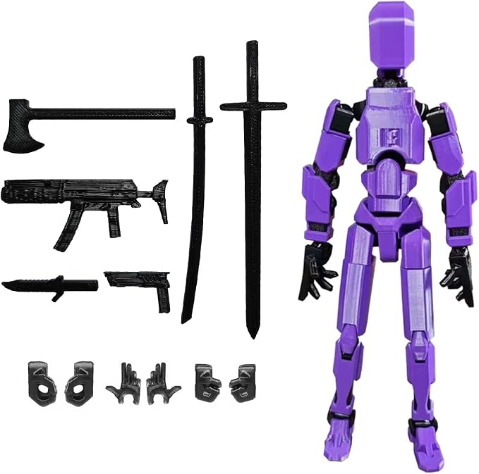 FoxVilla Assembly Completed T13 Action Figure, Titan 13 3D Printed Action Figure, 3D Printed Titan13, Assembled Dummy 13 Lucky 13 Toy Figure