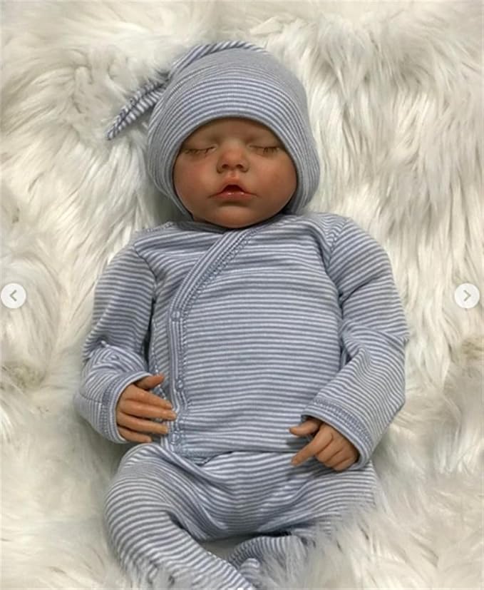 Anano Reborn Baby Dolls Vinyl Full Body, 18 in Realistic Baby Doll Twins Girl, Full Vinyl Babys Doll Lifelike, Newborn Real Life Babys Reborn Twins Dolls with Accessories