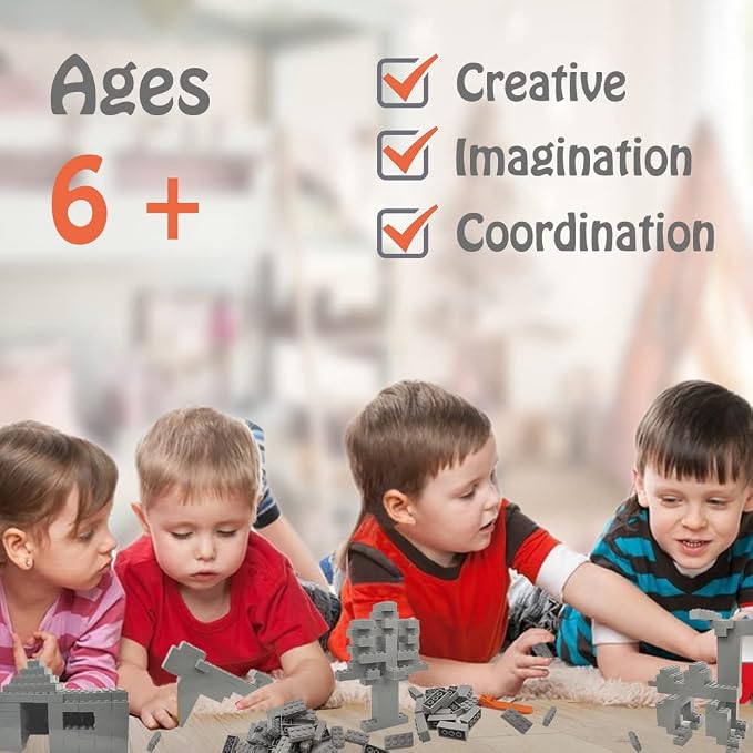HUIZDQ 200 Piece Classic Small Building Bricks, 2x4 Building Blocks STEM Creative Build Toys, MOC Bulk Bricks DIY Play Set for Kids Age 6+(Light Grey, Small Bricks, 1.25x0.62x0.47 in)