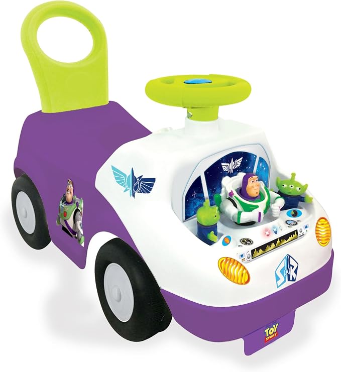 Kiddieland My First Buzz Ride-On Toddler Toy with Music, Flashing Lights, Interactive Dashboard, Foot-to-Floor Design, Sturdy Construction, Ages 2+